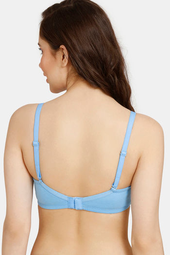 Zivame Moonshine Maiden Padded Wired Medium Coverage Ultra Low Back T-Shirt  Bra - Dragonfly