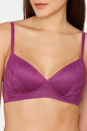 Buy Rosaline Padded Non Wired Medium Coverage T-Shirt Bra - Charisma at Rs.306  online