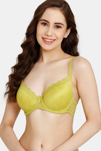 Buy Rosaline Padded Wired 3/4th Coverage T-Shirt Bra - Citronelle