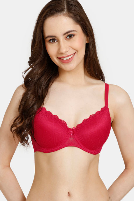 Buy Rosaline Everyday Padded Non-Wired Medium Coverage T-Shirt Bra - Fig  Purple at
