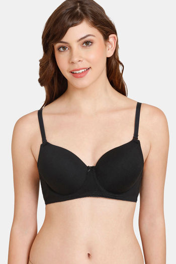 Buy Zivame Padded Wired Full Coverage Blouse Bra - Anthracite at