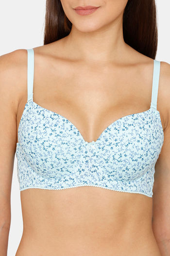 Buy Rosaline Padded Wired 3/4th Coverage T-Shirt Bra - Lilac Chiffon at  Rs.382 online