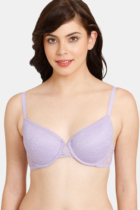 Rosaline Padded Wired 3/4th Coverage T-Shirt Bra (Pack of 2) - Flowering  Blue