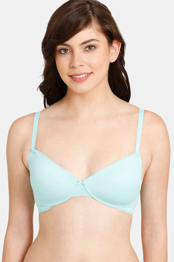 Buy Rosaline Padded Wired 3/4th Coverage T-Shirt Bra - Royal Blue