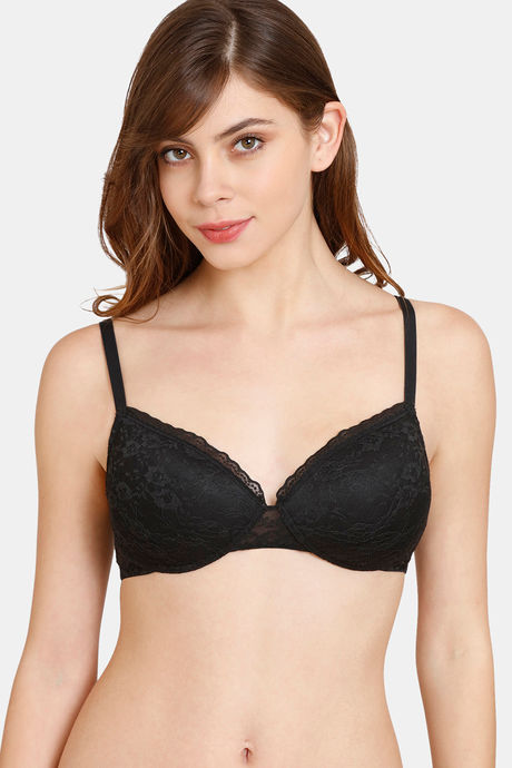 Buy Rosaline Padded Non Wired Medium Coverage Lace Bra