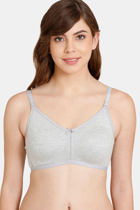 Buy Rosaline Everyday Double Layered Non Wired 3/4th Coverage T-Shirt Bra  (Pack of 2) - White Grey at Rs.719 online