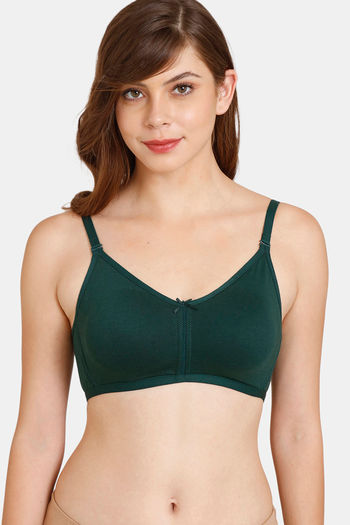 Buy Rosaline Everyday Double Layered Non-Wired 3/4th Coverage T-Shirt Bra - Pine Grove