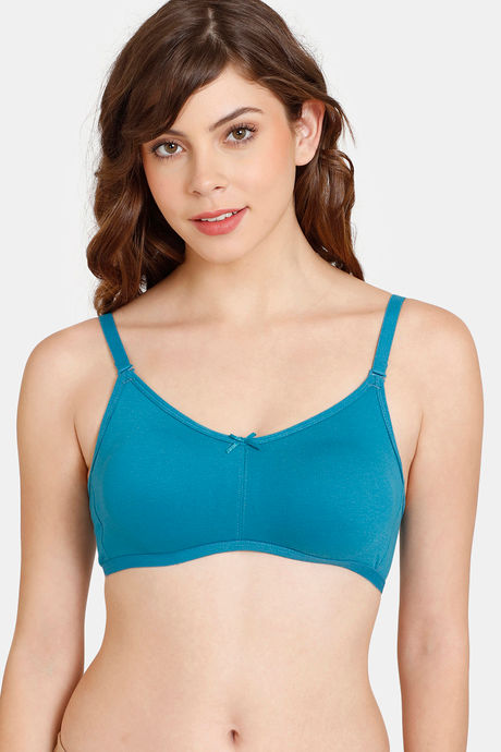 Buy Rosaline Everyday Double Layered Non Wired 3/4th Coverage T-Shirt Bra -  Habor Blue at Rs.210 online