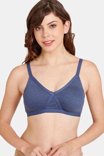 Buy Zivame Padded Non Wired 3/4th Coverage T-Shirt Bra - Royal Purple at  Rs.659 online