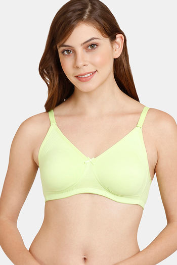 Buy Rosaline Everyday Double Layered Non Wired 3/4th Coverage T-Shirt Bra - Sharp Green