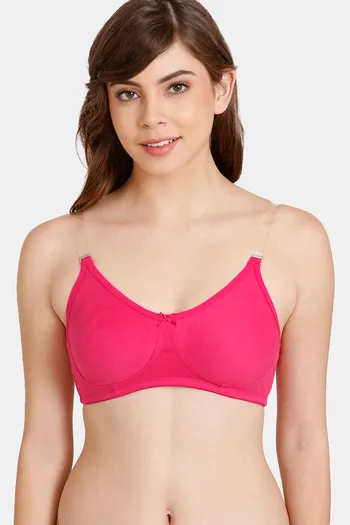 Buy Rosaline Everyday Double Layered Non Wired 3/4th Coverage T-Shirt Bra - Beetroot Purple