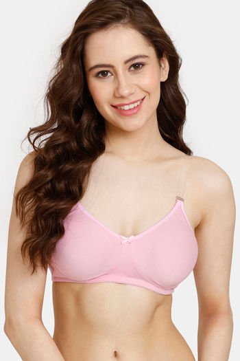 Buy Zivame Basics Double Layered Non Wired 3/4th Coverage T-Shirt Bra -  Skin at Rs.449 online