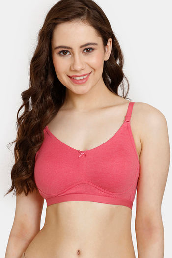 Buy Rosaline Everyday Double Layered Non Wired 3/4th Coverage T-Shirt Bra - Rouge Red