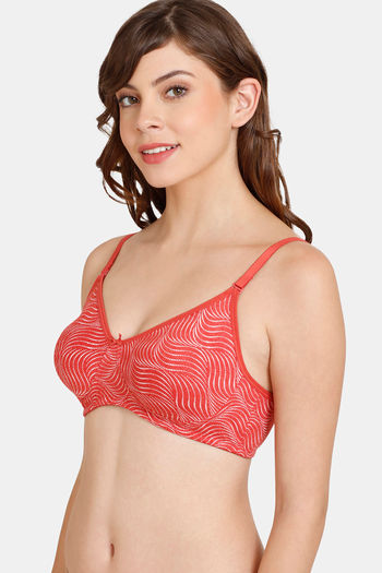 Buy Coucou Essentials Double Layered Non Wired 3/4th Coverage T-Shirt Bra -  Bare Pink at Rs.180 online