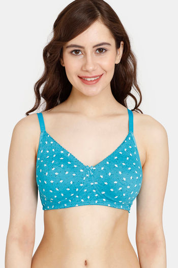 blue fur bra