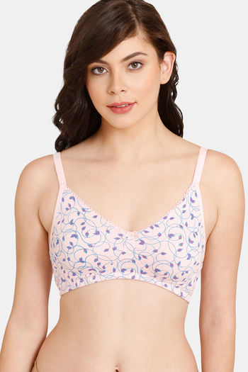 Buy Rosaline Everyday Double Layered Non Wired 3/4th Coverage T-Shirt Bra - Orchid Pink