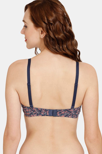 Buy Rosaline Everyday Double Layered Non Wired 3/4th Coverage T-Shirt Bra -  Blue Depth at Rs.315 online