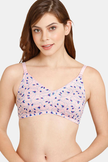 Buy Rosaline Everyday Double Layered Non-Wired 3/4th Coverage T-Shirt Bra - Orchid Pink