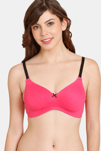 Buy Rosaline Padded Non Wired 3/4th Coverage T-Shirt Bra - Beetroot Purple