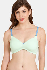 Buy Rosaline Padded Non-Wired 3/4th Coverage T-Shirt Bra - Patina Green