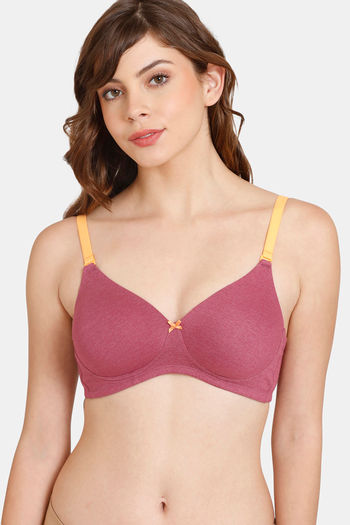 Buy Rosaline Padded Non-Wired 3/4th Coverage T-Shirt Bra - Violet Quartz at  Rs.320 online