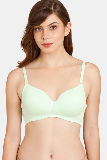 Buy Rosaline Padded Non-Wired 3/4th Coverage T-Shirt Bra - Patina Green