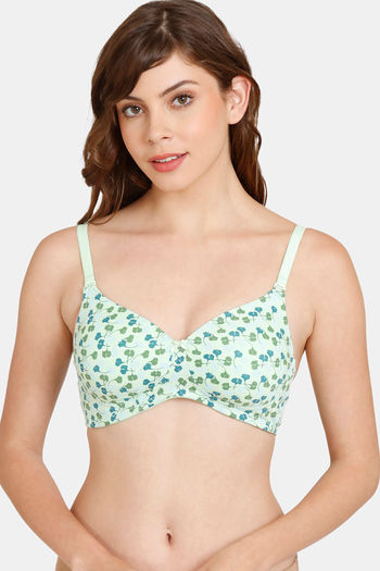 Buy Rosaline Padded Non Wired 3/4th Coverage T-Shirt Bra - Patina