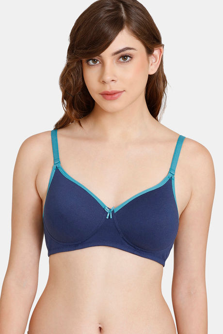 Buy Zivame Padded Non Wired 3/4th Coverage T-Shirt Bra - Lil Boy Blue at  Rs.1495 online