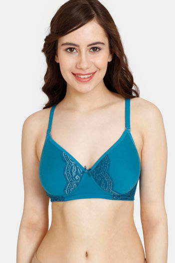 Buy Rosaline Padded Non Wired 3/4th Coverage T-Shirt Bra - Harbor Blue at  Rs.245 online