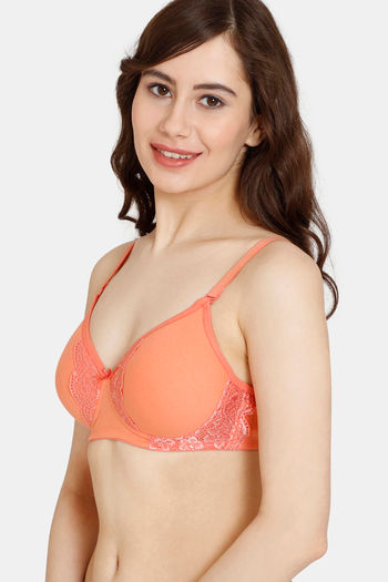 Buy Rosaline Padded Non-Wired Medium Coverage T-Shirt Bra - Aspen Gold at  Rs.400 online