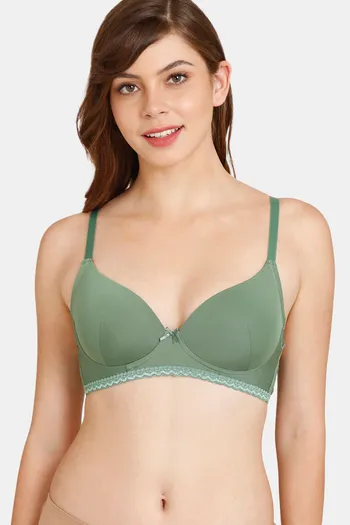 Buy Zivame Snuggle Up Padded Wired 3/4th Coverage T-Shirt Bra - Princess  Blue online