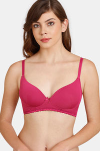 Buy Zivame Padded Wired 3/4th Coverage T-Shirt Bra - Fresh Salmon at Rs.540  online