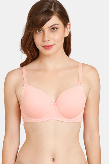 Buy Rosaline Padded Wired 3/4th Coverage T-Shirt Bra - Candlelight Peach