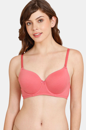 Buy Rosaline Padded Wired 3/4th Coverage T-Shirt Bra - Slate Rose