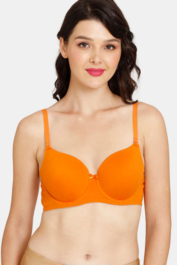 Buy Rosaline Wired Medium Coverage Push-Up Bra - Aspen Gold at Rs.799  online