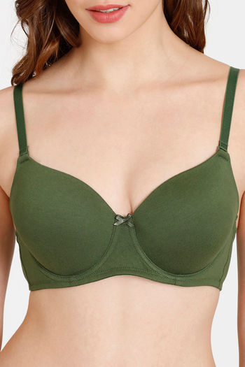 Buy Rosaline Padded Wired 3/4th Coverage T-Shirt Bra - Prism