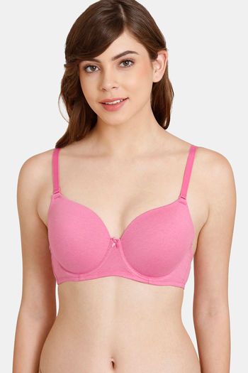 Buy Rosaline Padded Wired 3/4th Coverage T-Shirt Bra - Fiji Flower at Rs.400  online