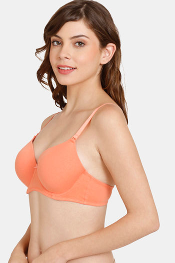 Buy Rosaline Padded Wired 3/4th Coverage T-Shirt Bra - Persimmon