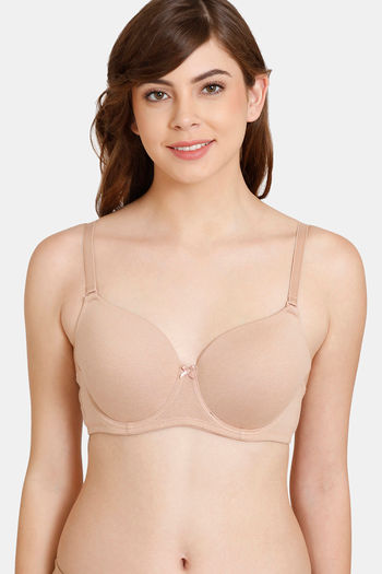 Buy Rosaline Padded Wired 3/4th Coverage T-Shirt Bra - Roebuck at Rs.280  online
