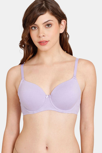 Buy Rosaline Padded Wired 3/4th Coverage T-Shirt Bra - Violet