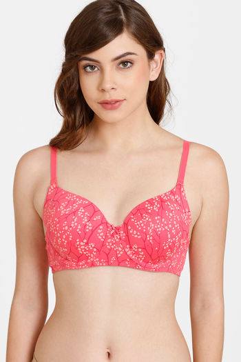 Buy Rosaline Padded Wired 3/4th Coverage T-Shirt Bra - Petal Pink