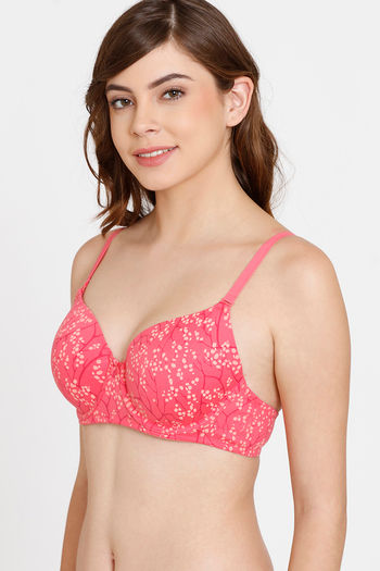 Buy Rosaline Padded Non-Wired 3/4th Coverage T-Shirt Bra - Patina Green at  Rs.280 online