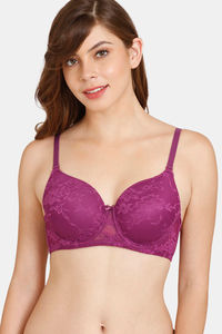 Buy Rosaline Padded Wired 3/4th Coverage T-Shirt Bra -Grape Juice
