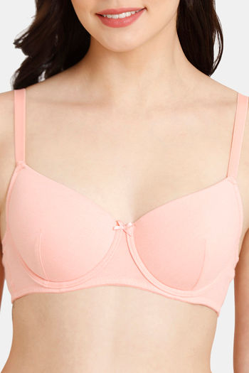 Buy Jockey Padded Non Wired Medium Coverage T-Shirt Bra - Candlelight Peach  at Rs.799 online