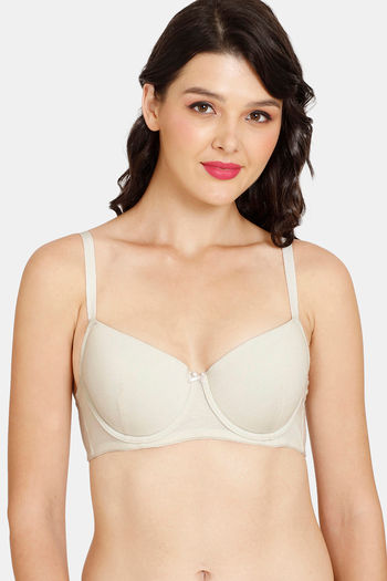 Buy Rosaline Padded Wired 3/4th Coverage T-Shirt Bra - Dawn Blue