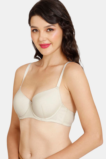 Buy Rosaline Padded Wired Medium Coverage T-Shirt Bra - Dawn Blue at Rs.399  online