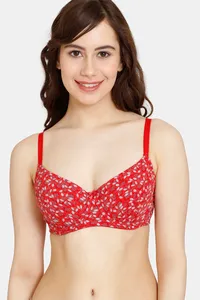 Buy Rosaline Wired Medium Coverage Push-Up Bra - Anthracite at Rs.400 online