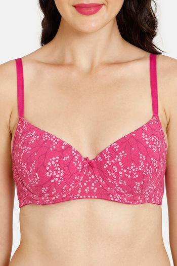 Buy Rosaline Padded Non-Wired Medium Coverage T-Shirt Bra - Festival  Fuchsia at Rs.699 online