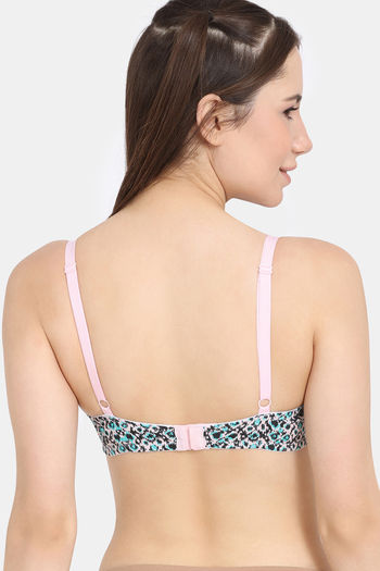 Buy Rosaline Padded Wired Medium Coverage T-Shirt Bra - Lucent White Black  at Rs.400 online