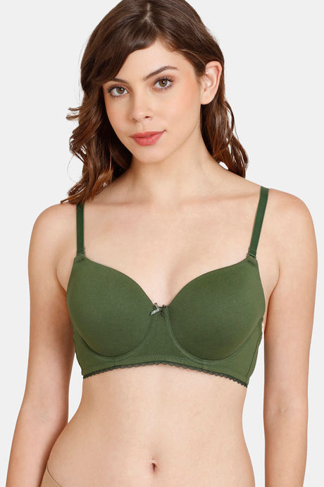 Buy Rosaline Padded Non Wired Medium Coverage Lace Bra - Violet Tulip at  Rs.400 online
